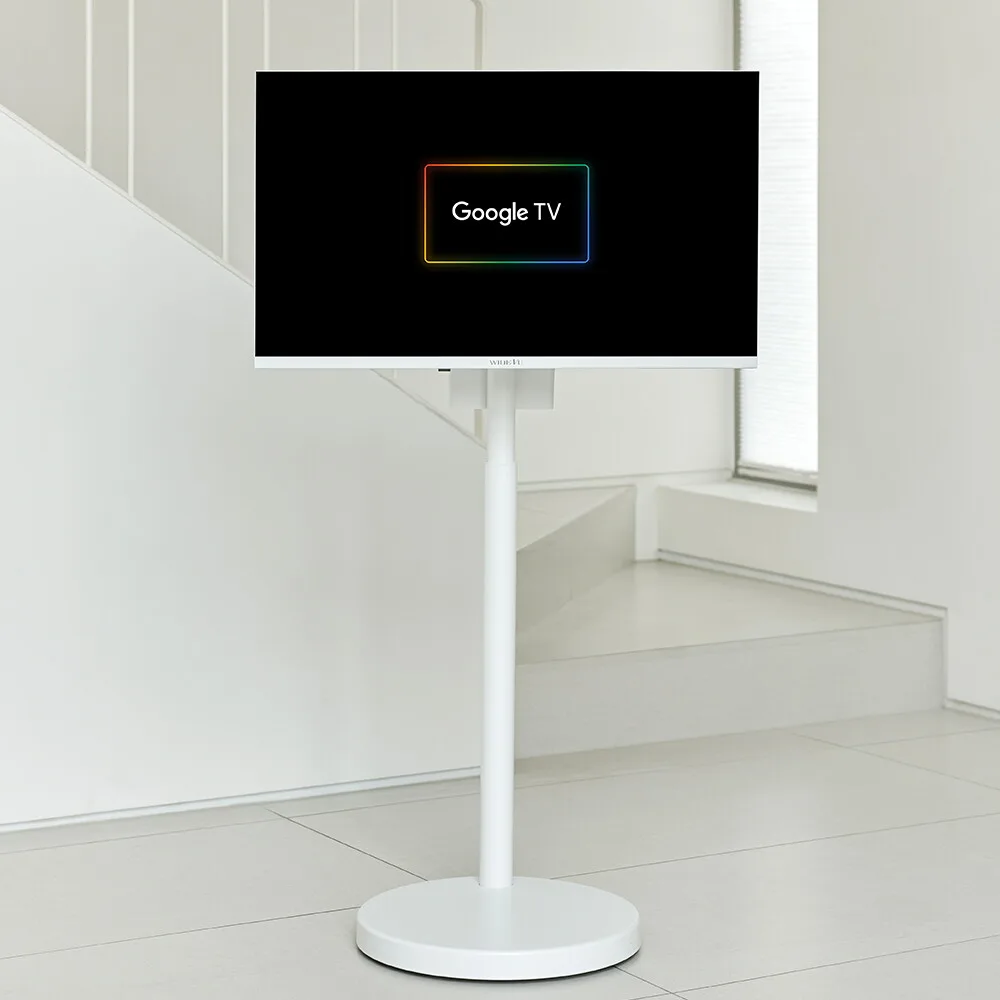 와이드무빙뷰 무선 삼탠바이미 V3-Air 셋트 32인치 FHD QLED 화이트에디션 중소바이미 스마트 이동식 TV (유선가능)